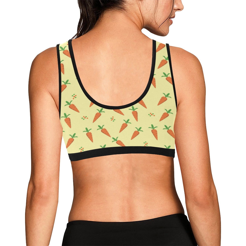 Carrot Pattern Print Design 04 Sports Bra