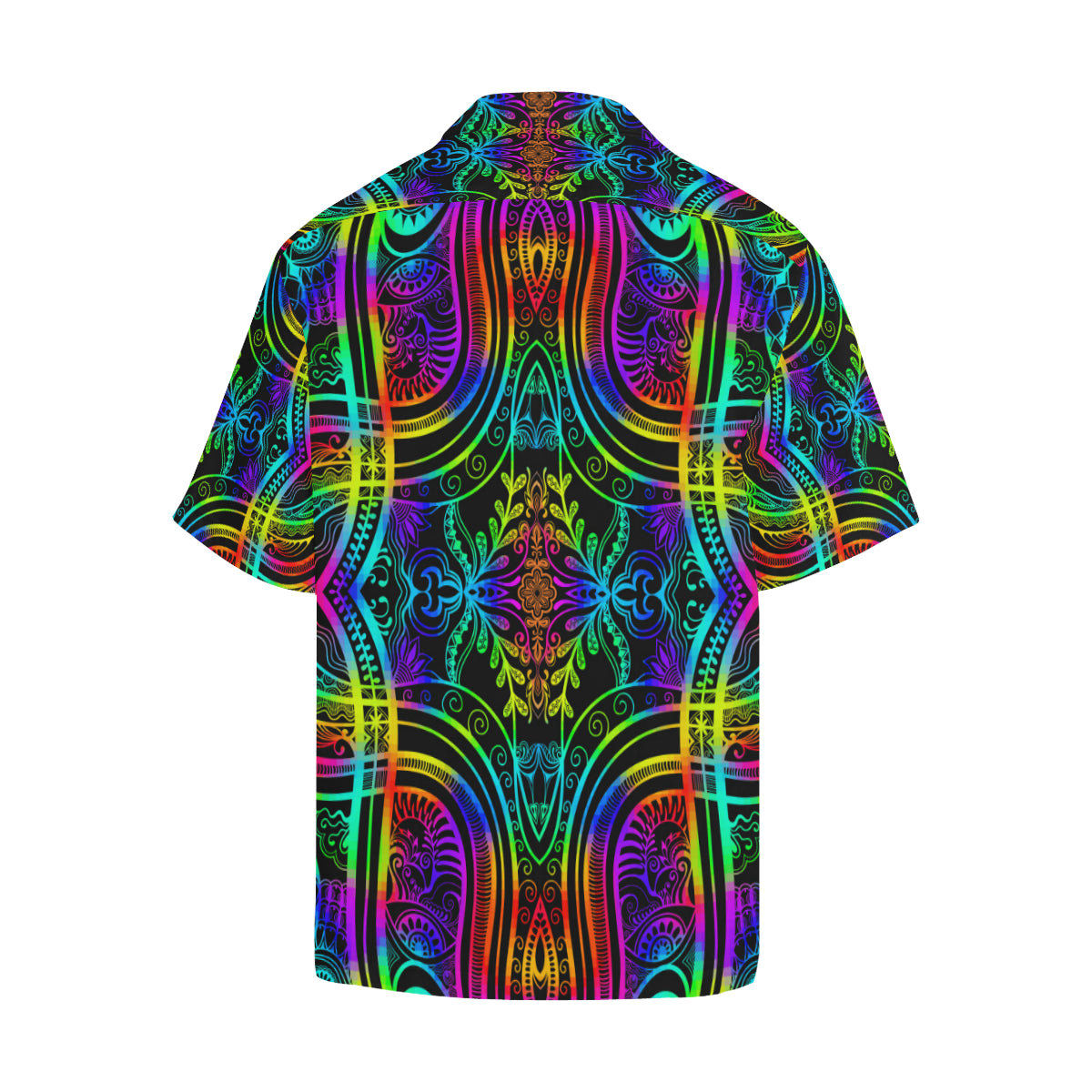 Neon Trible Rainbow Pattern Print Design A01 Men's Hawaiian Shirt
