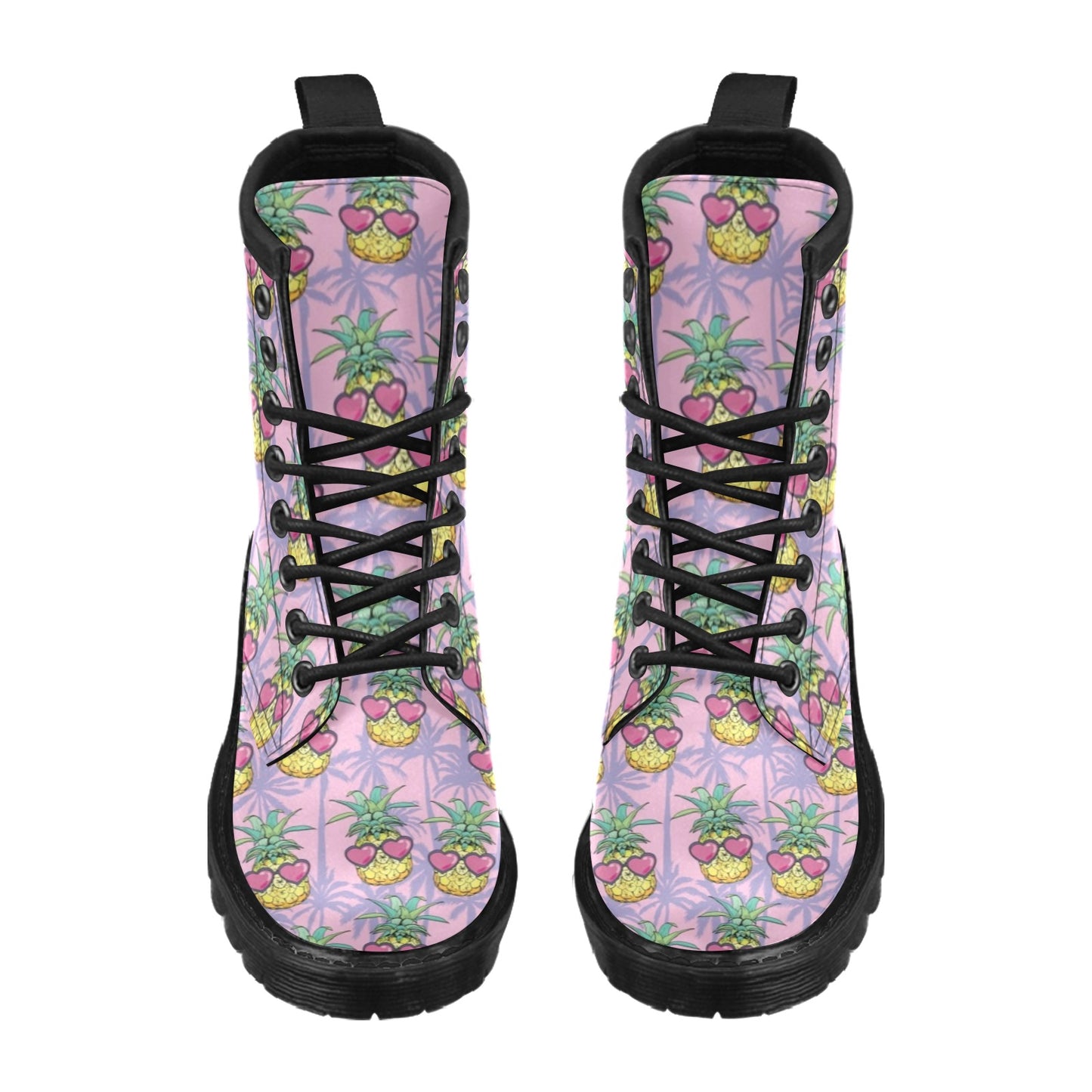 Pineapple Pattern Print Design PP06 Women's Boots