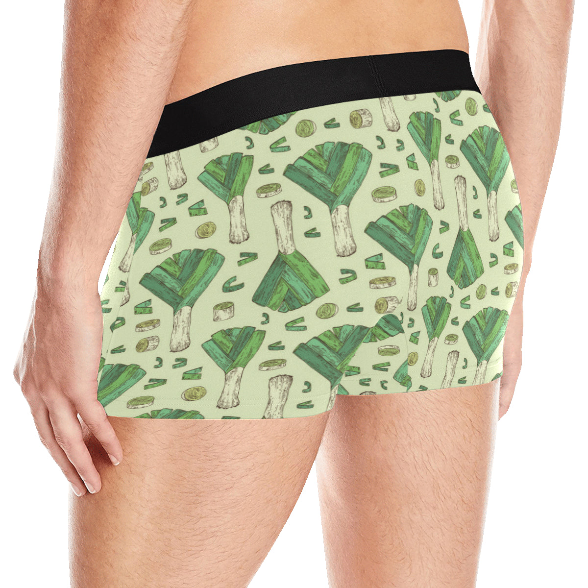 Leek Pattern Print Design 04 Men's Boxer Briefs