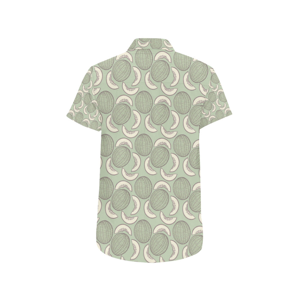 Cantaloupe Pattern Print Design 01 Men's Short Sleeve Button Up Shirt