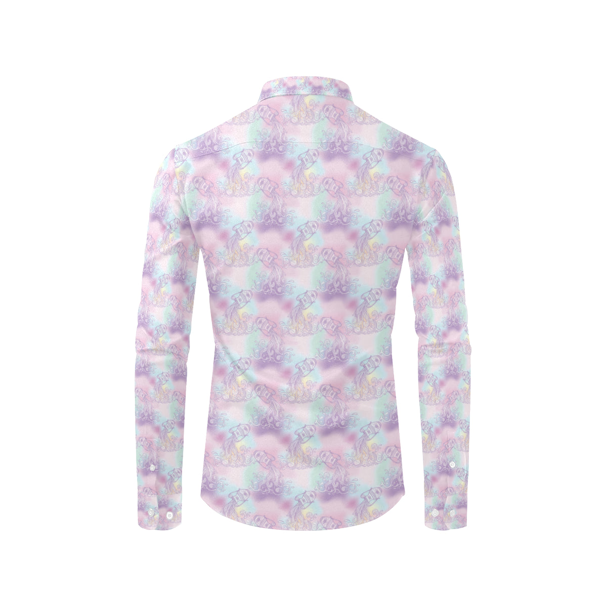 Aquarius Zodiac Pattern Print Design 01 Men's Long Sleeve Shirt