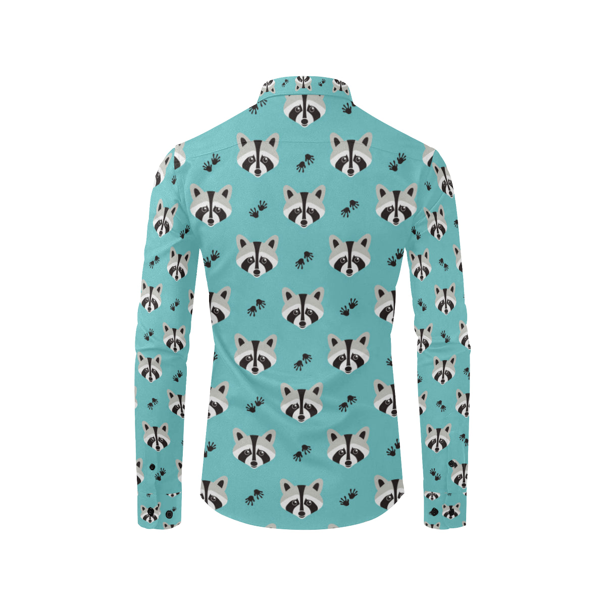 Raccoon Pattern Print Design A01 Men's Long Sleeve Shirt