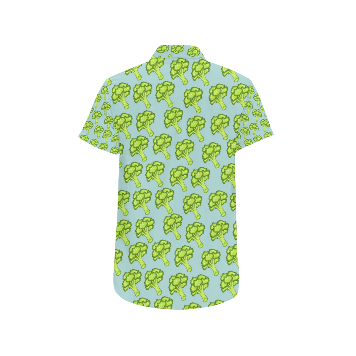 Broccoli Pattern Print Design 02 Men's Short Sleeve Button Up Shirt