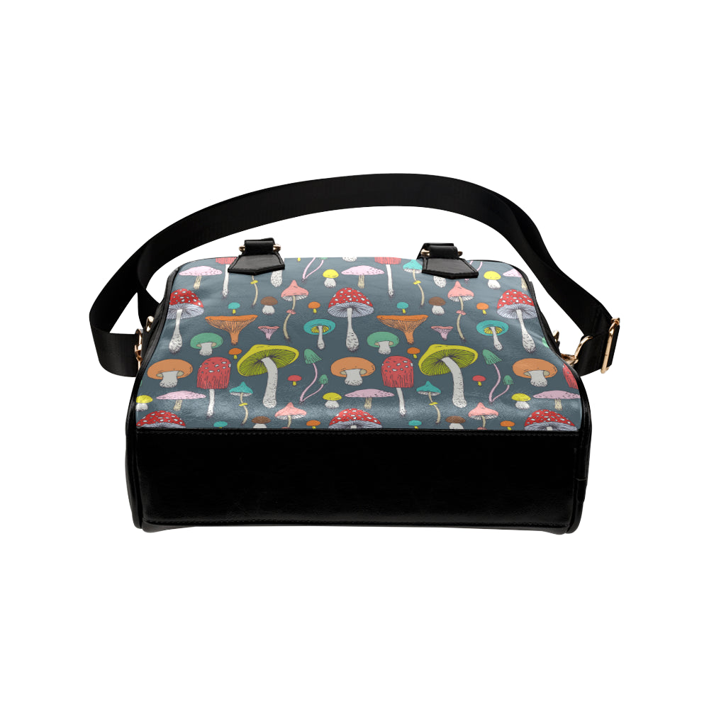 Mushroom Pattern Print Design A03 Shoulder Handbag
