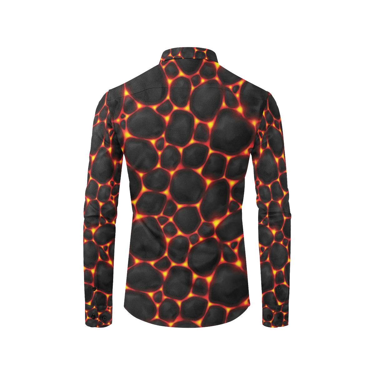 Lava Pattern Print Design 01 Men's Long Sleeve Shirt