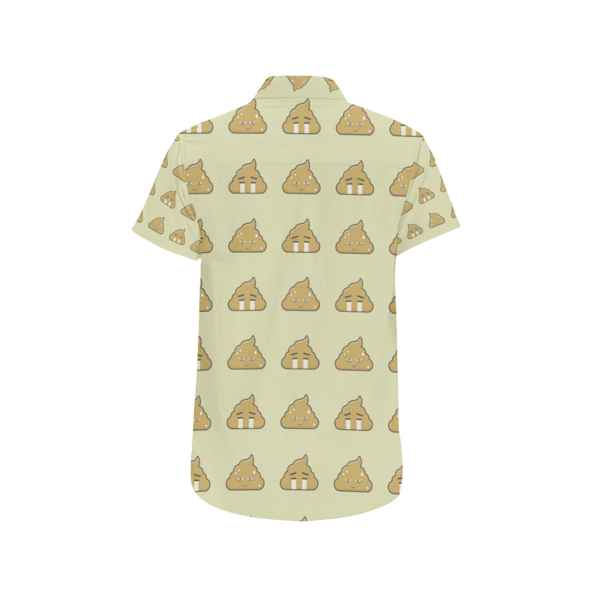 Poop Emoji Pattern Print Design A04 Men's Short Sleeve Button Up Shirt