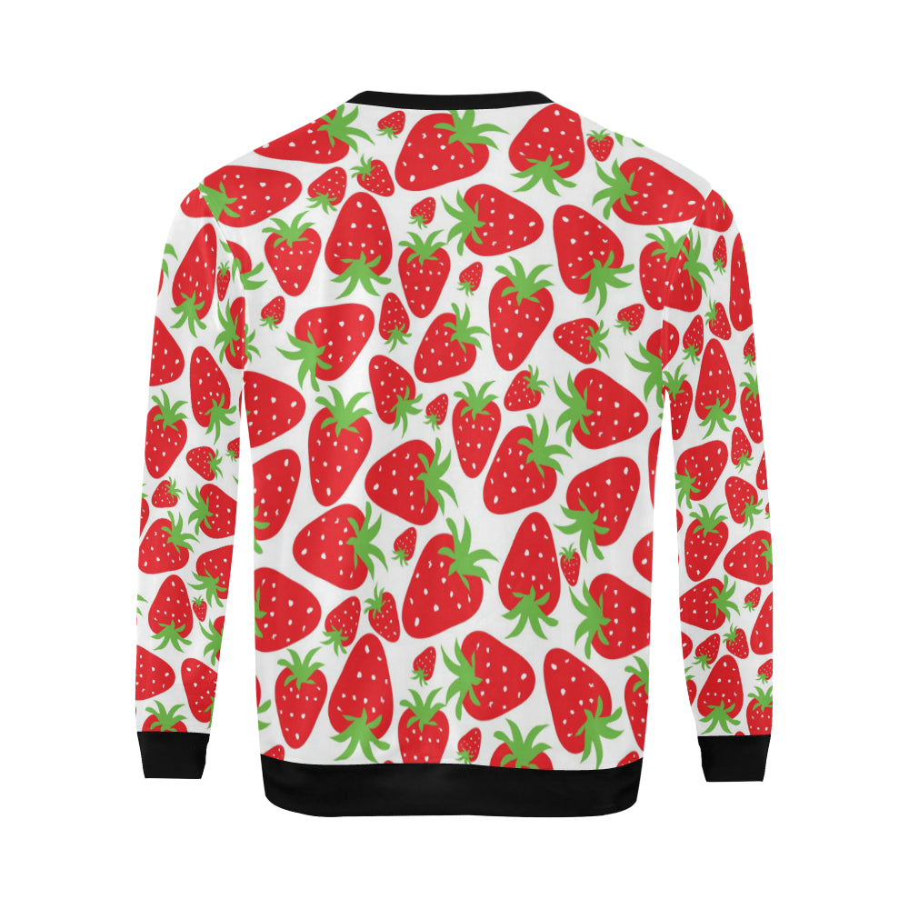 Strawberry Pattern Print Design SB01 Men Long Sleeve Sweatshirt