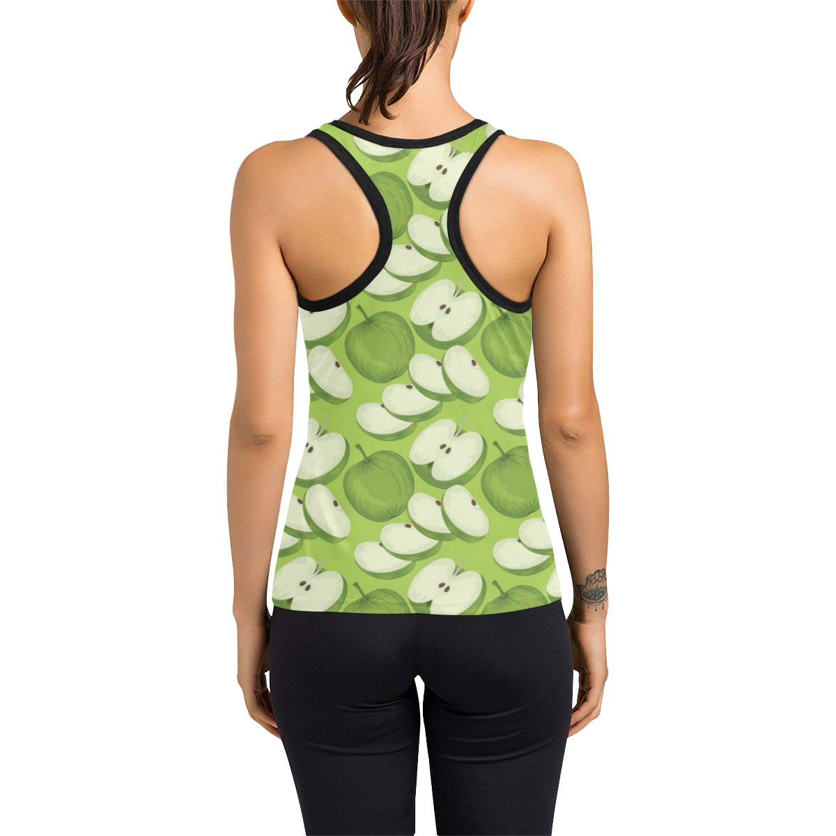 Apple Pattern Print Design AP010 Women's Racerback Tank Top