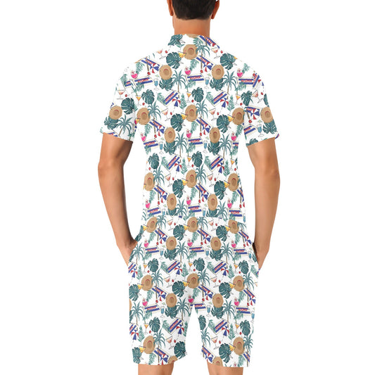 Aloha Hawaii Beach Pattern Print Design 04 Men's Romper