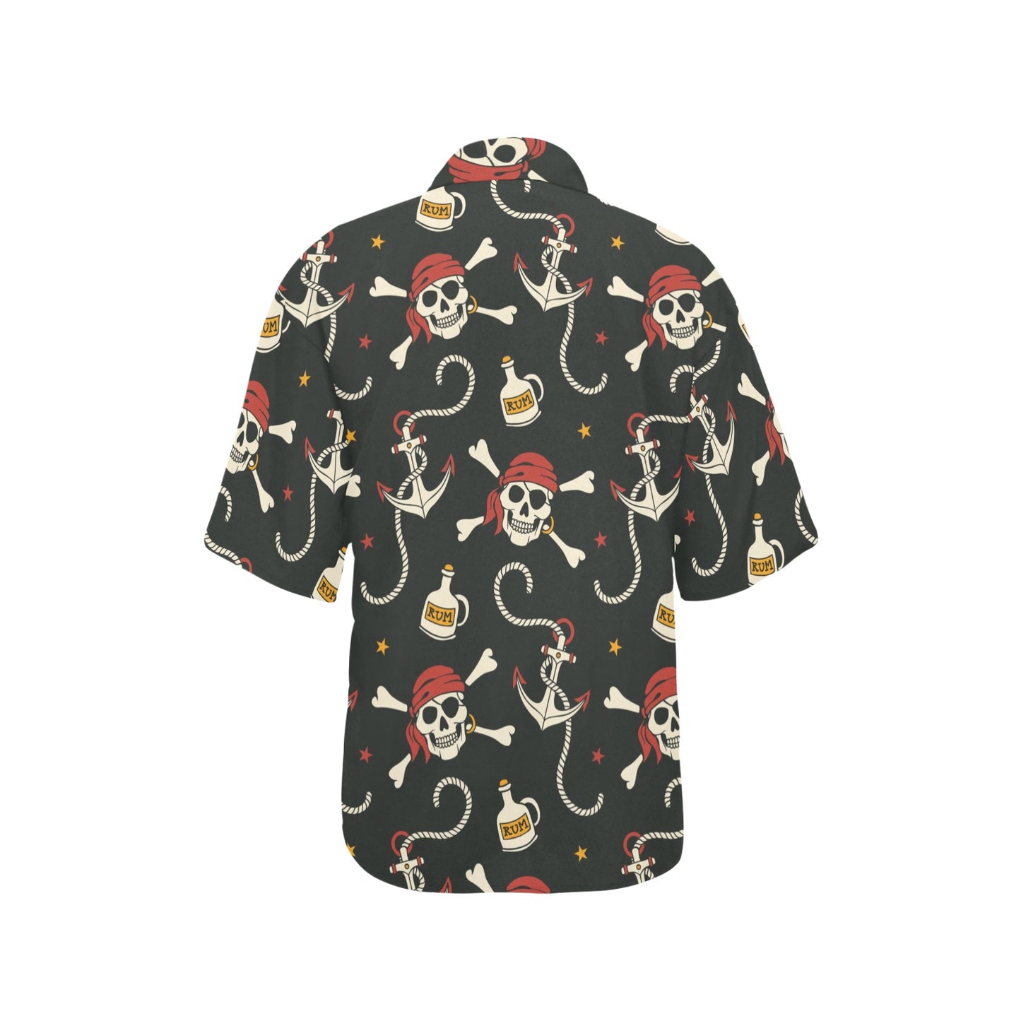 Pirate Pattern Print Design A02 Women's Hawaiian Shirt