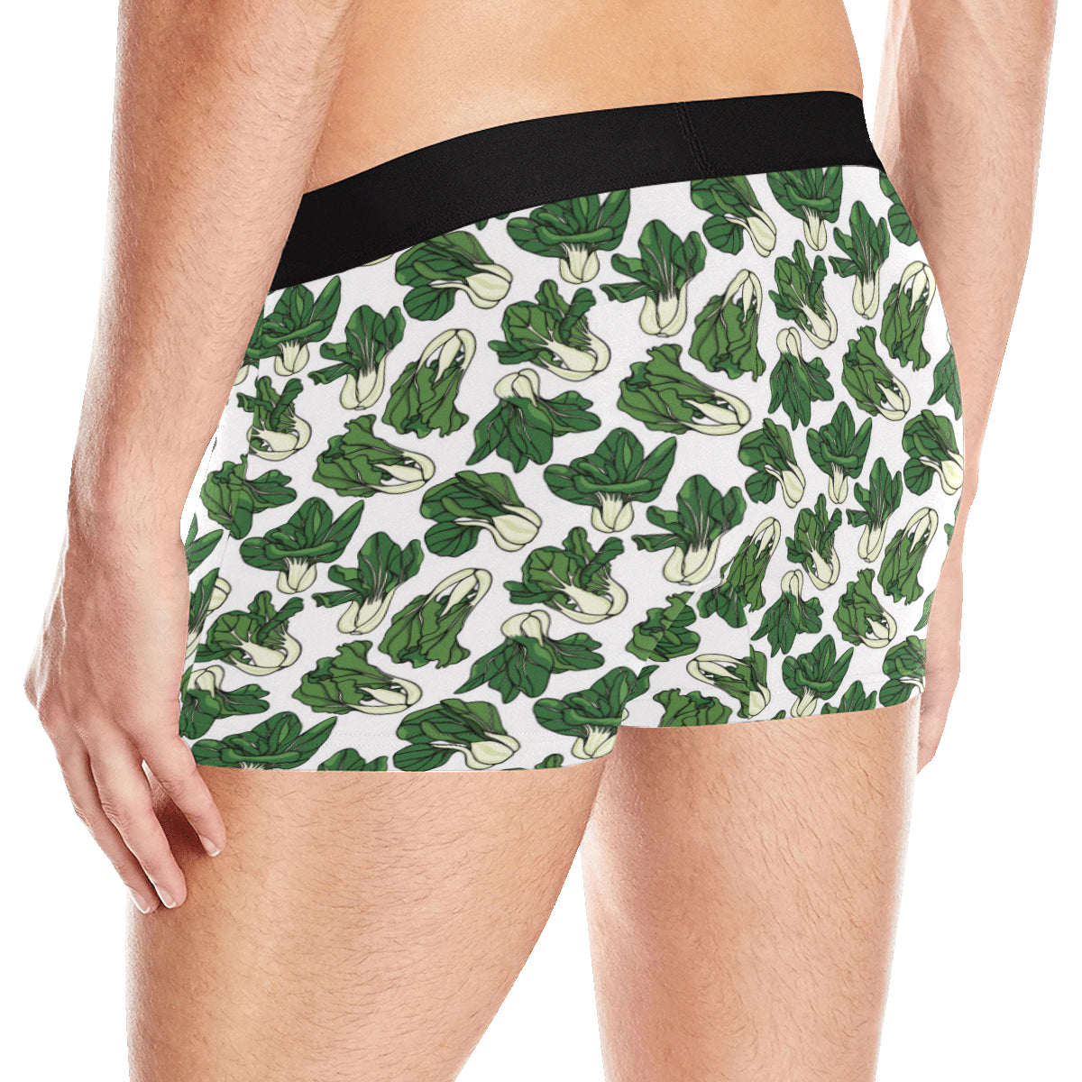 Bok Choy Pattern Print Design 02 Men's Boxer Briefs
