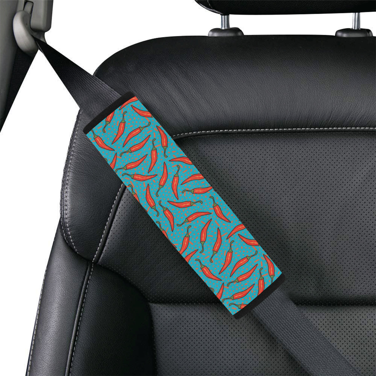 Chilli Pepper Pattern Print Design 05 Car Seat Belt Cover