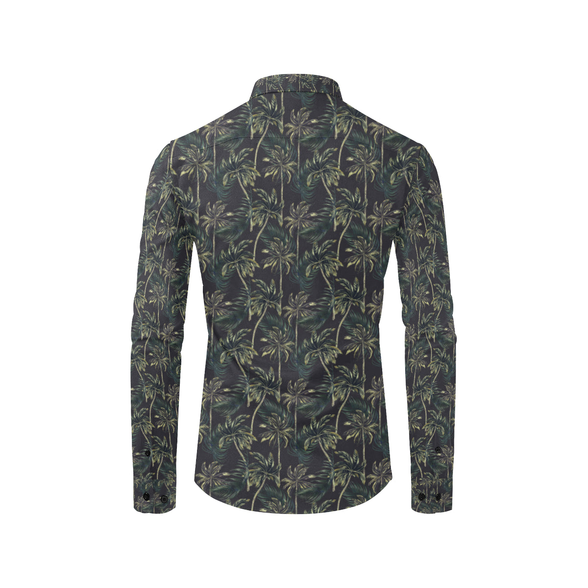 Palm Tree Background Design Print Men's Long Sleeve Shirt
