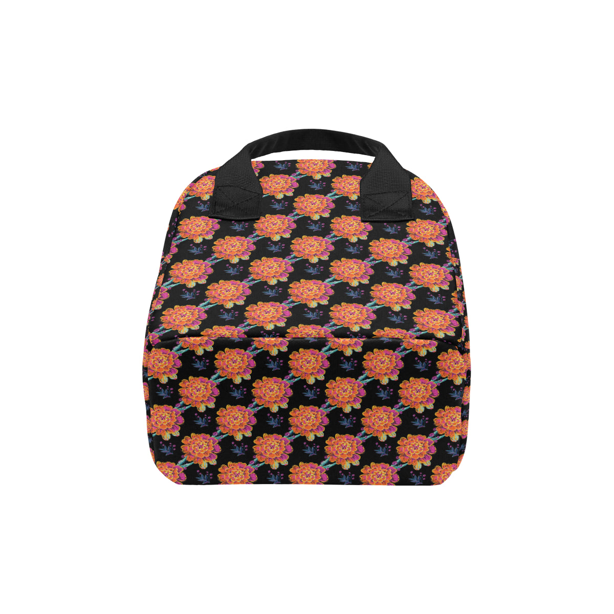 Marigold Pattern Print Design MR04 Insulated Lunch Bag
