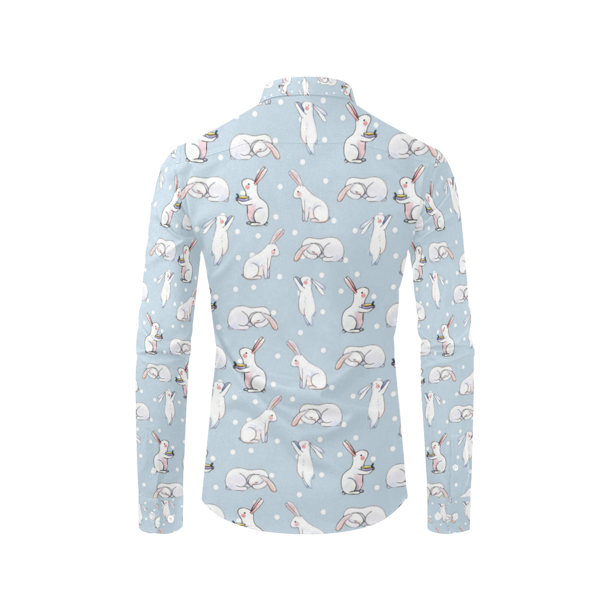 Rabbit Pattern Print Design RB06 Men's Long Sleeve Shirt