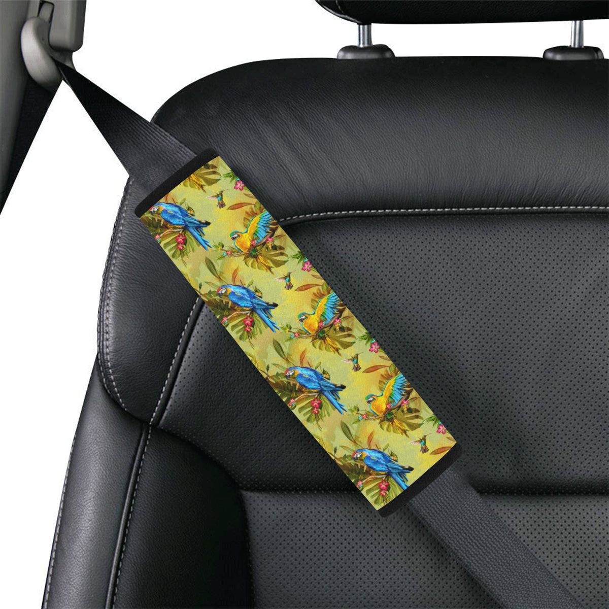 Parrot Pattern Print Design A02 Car Seat Belt Cover