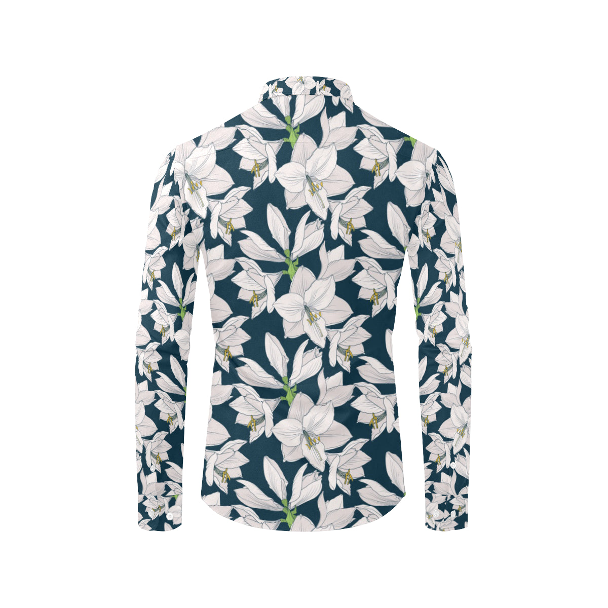 Amaryllis Pattern Print Design AL02 Men's Long Sleeve Shirt
