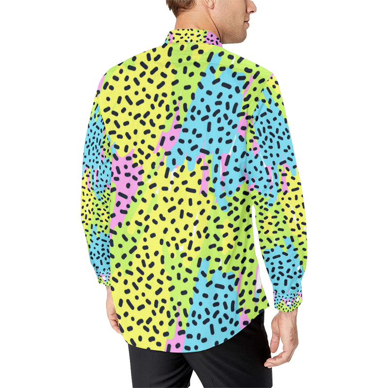 90s Pattern Print Design 2 Men's Long Sleeve Shirt