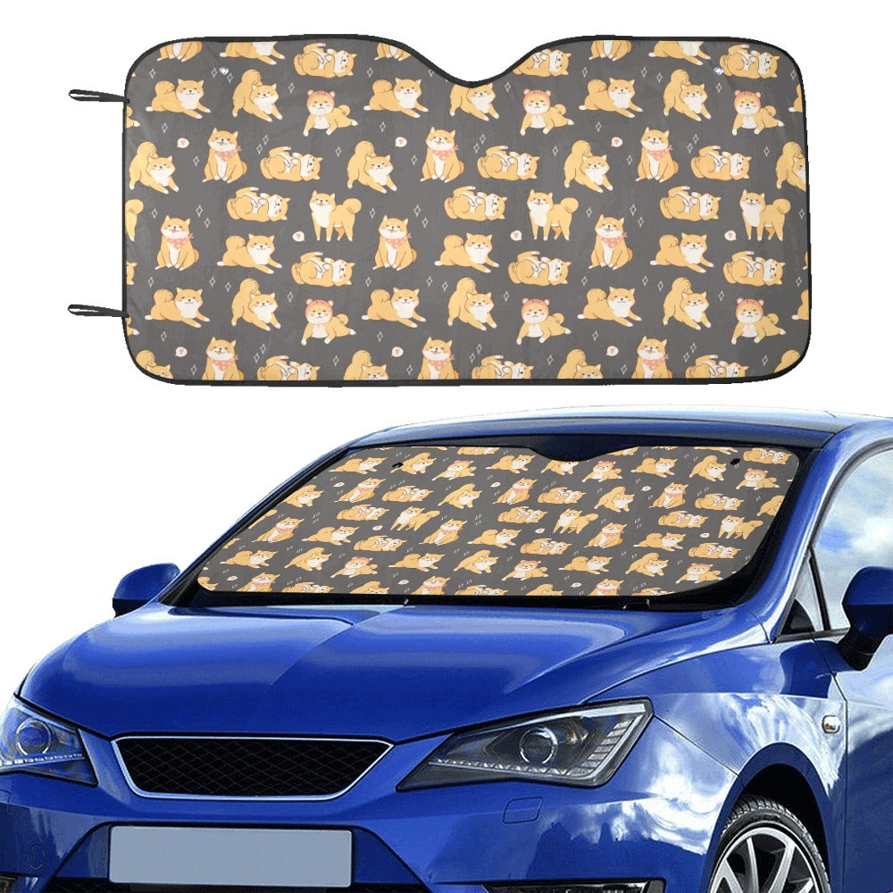 Shiba Inu Print Design LKS309 Car front Windshield Sun Shade