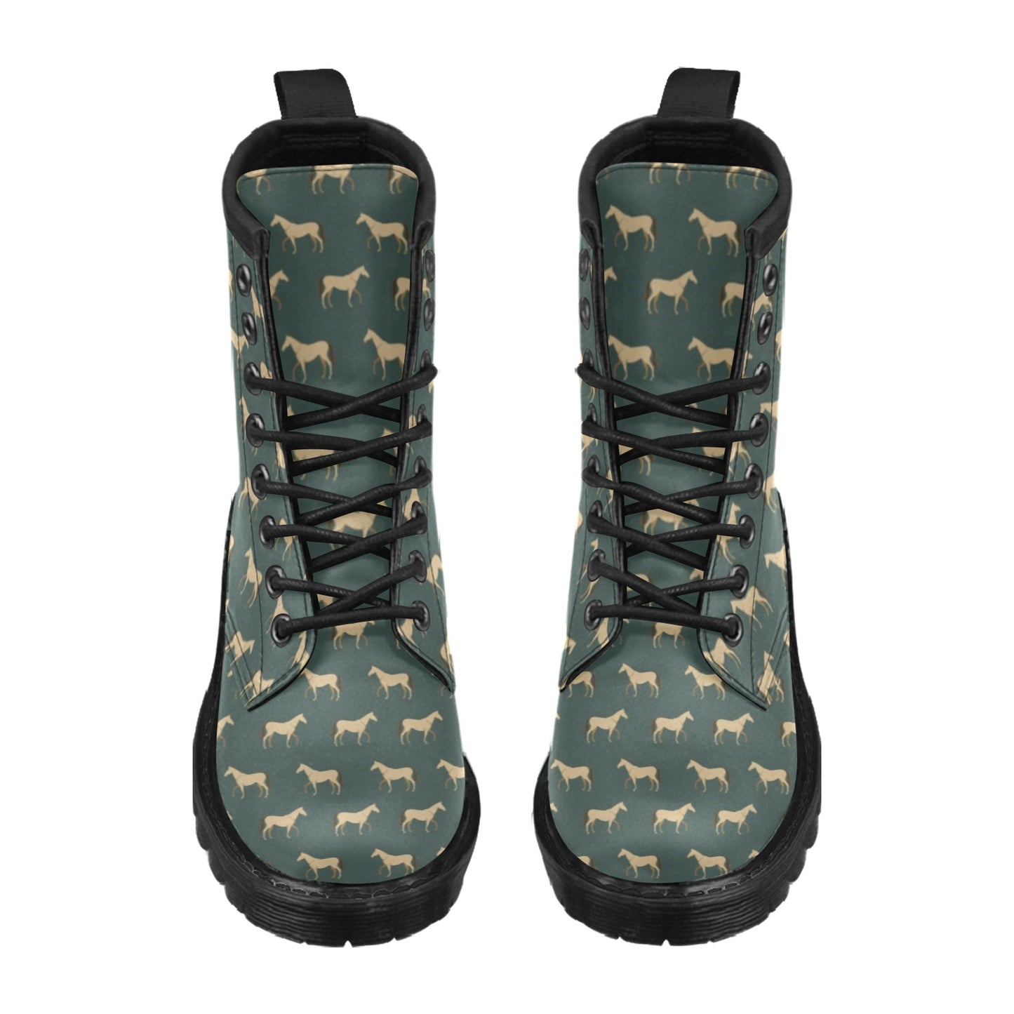 Horse Classic Themed Pattern Print Women's Boots