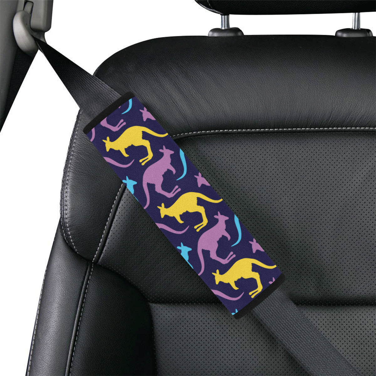 Kangaroos Pattern Print Design 02 Car Seat Belt Cover