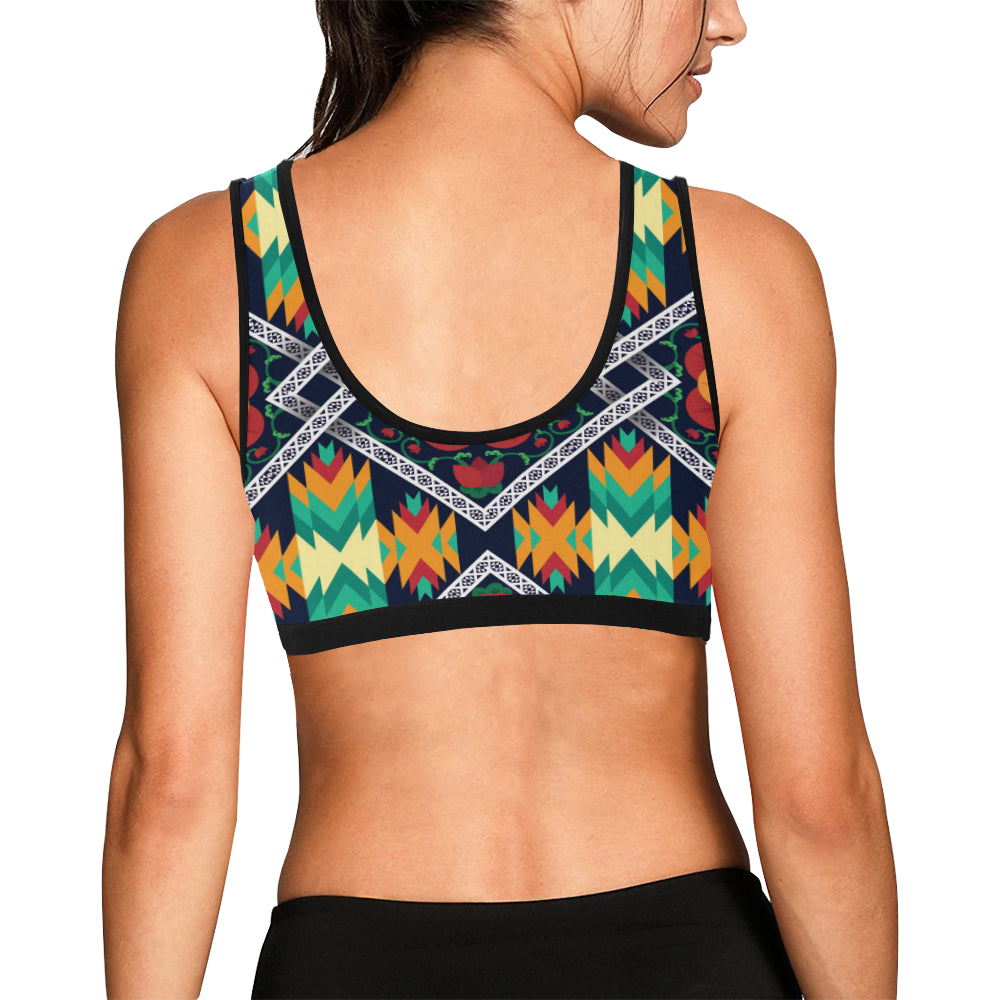 African Kente Sports Bra