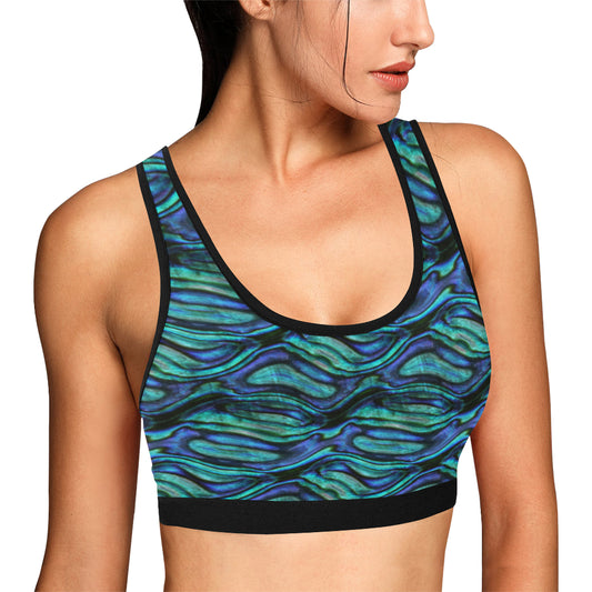 Abalone Pattern Print Design 02 Sports Bra