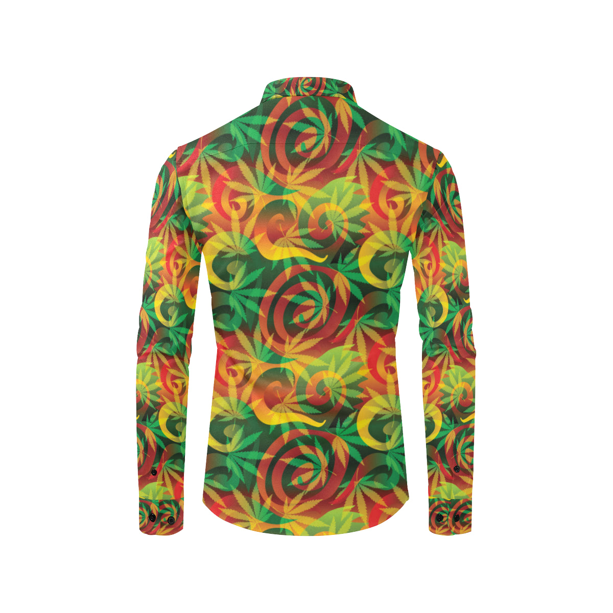 Rastafarian Pattern Print Design A01 Men's Long Sleeve Shirt