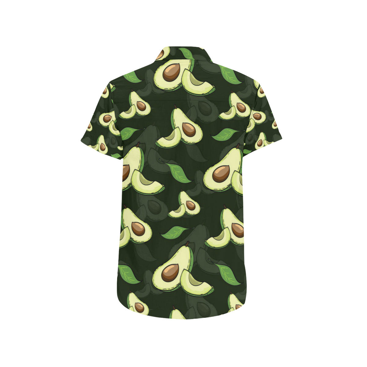 Avocado Pattern Print Design AC07 Men's Short Sleeve Button Up Shirt