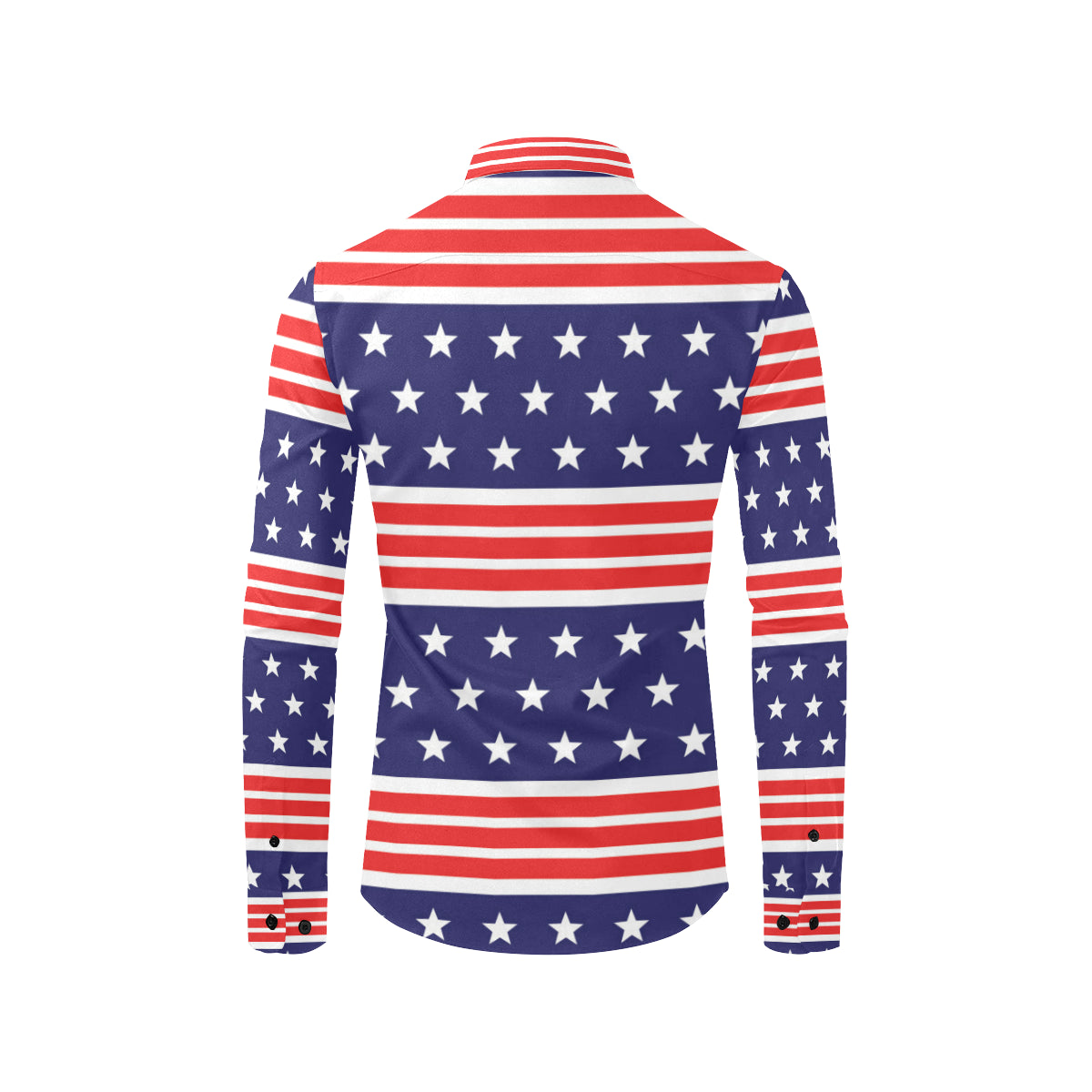 Patriotic Pattern Print Design A04 Men's Long Sleeve Shirt