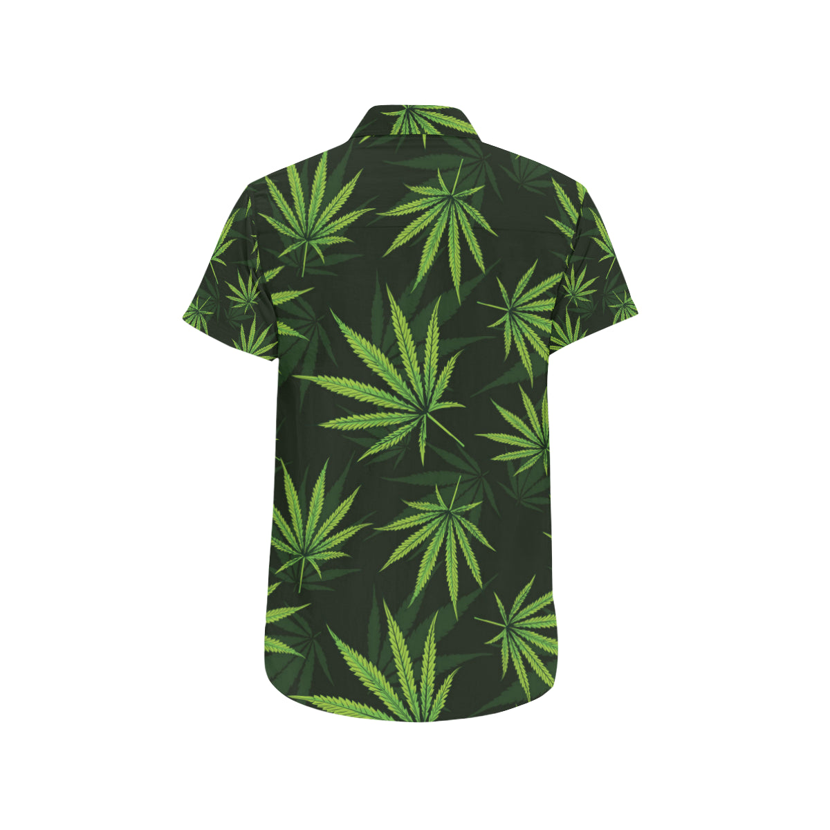Pot Leaf Pattern Print Design A03 Men's Short Sleeve Button Up Shirt