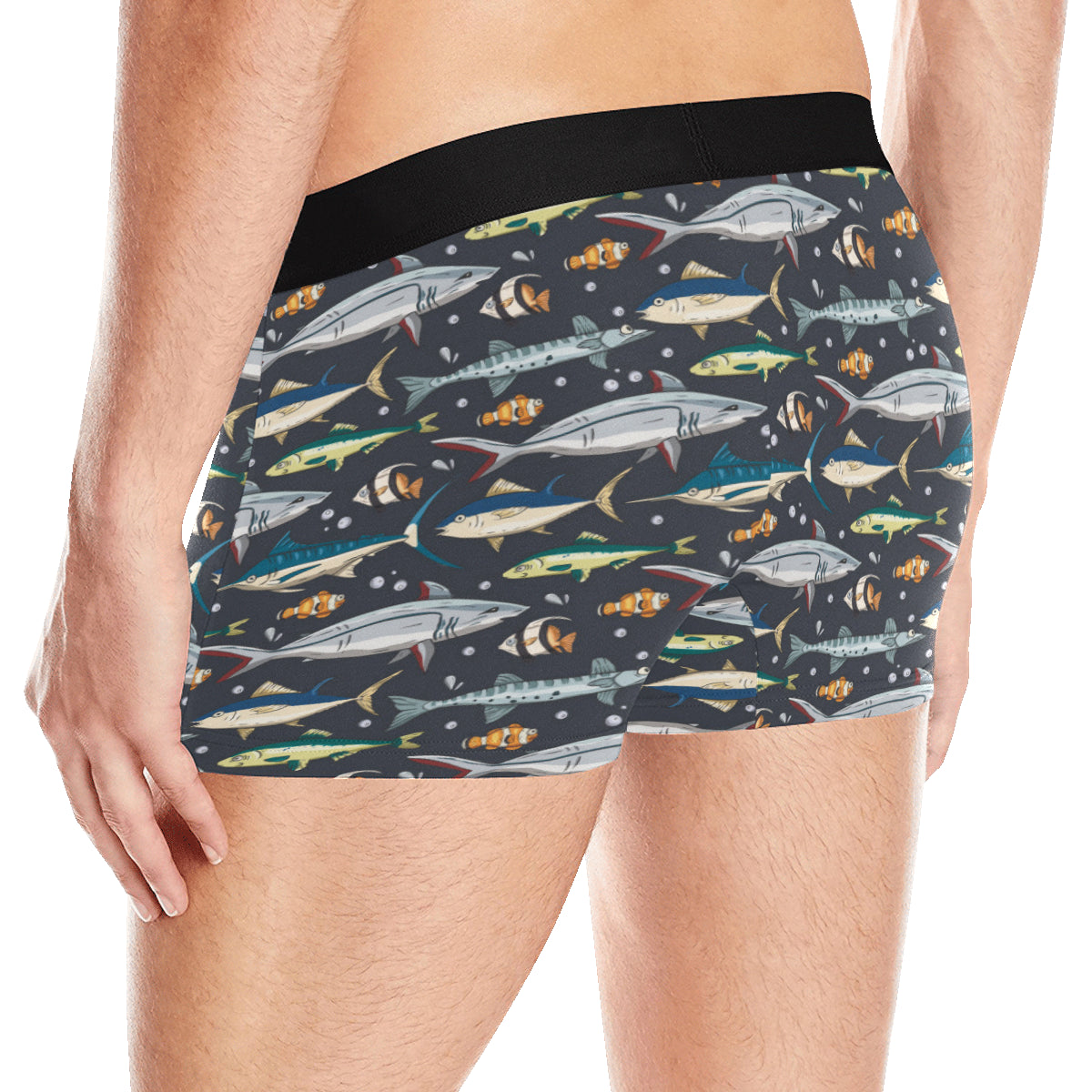Swordfish Pattern Print Design 04 Men's Boxer Briefs