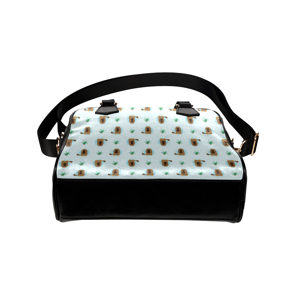 Platypus Pattern Print Design A04 Shoulder Handbag