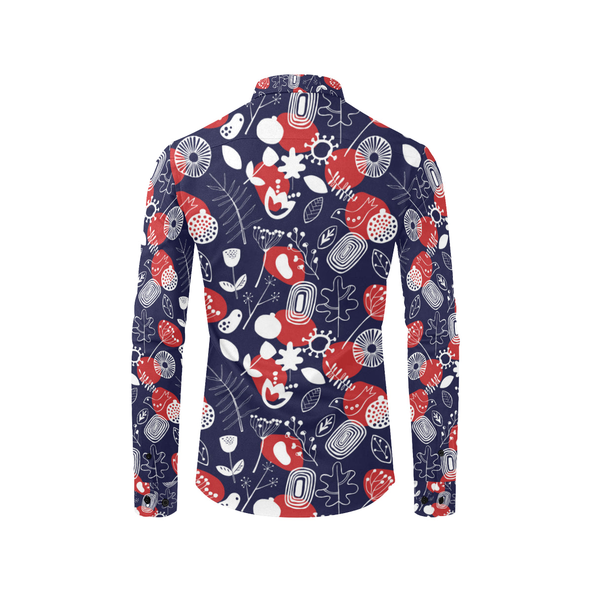 Nordic Pattern Print Design A02 Men's Long Sleeve Shirt