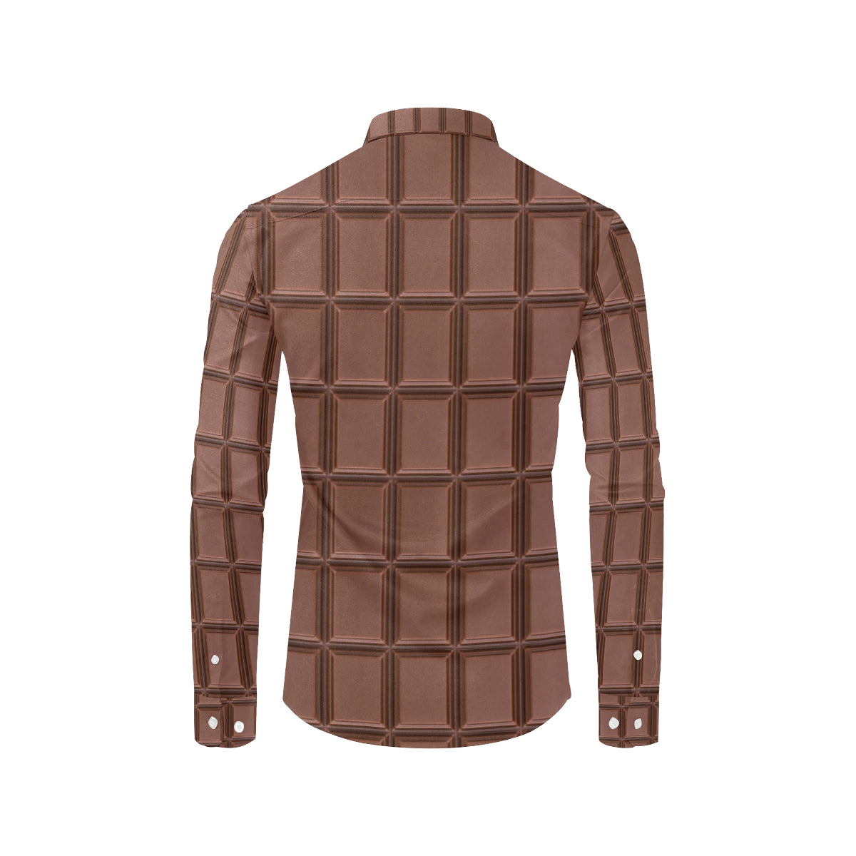 Chocolate Pattern Print Design 03 Men's Long Sleeve Shirt