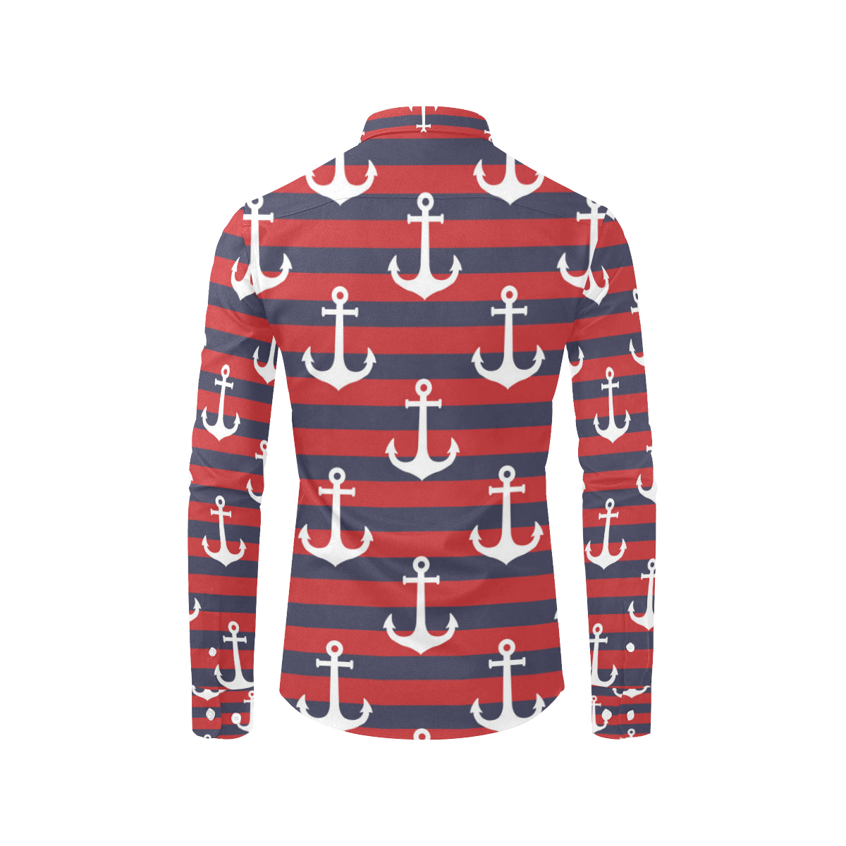 Nautical Pattern Print Design A05 Men's Long Sleeve Shirt
