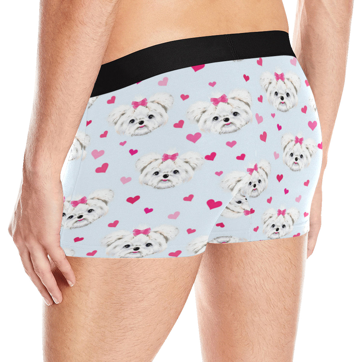 Maltese Pattern Print Design 03 Men's Boxer Briefs