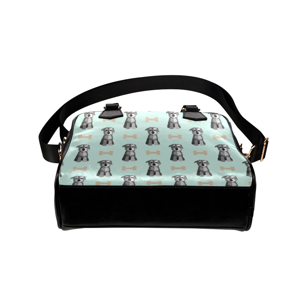 Schnauzers Pattern Print Design A03 Shoulder Handbag