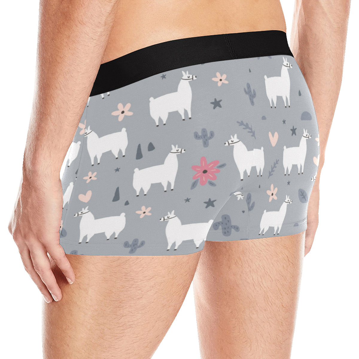 Llama Pattern Print Design 010 Men's Boxer Briefs