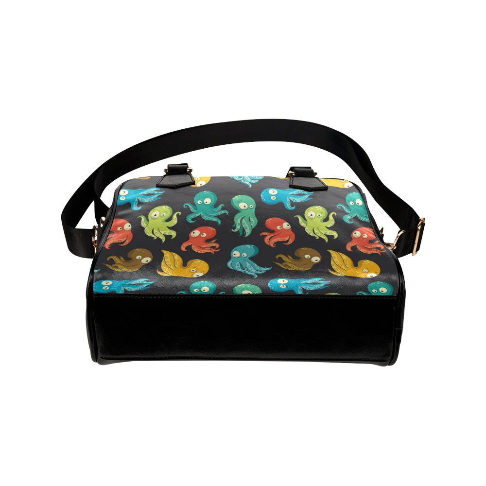 Octopus Pattern Print Design A01 Shoulder Handbag