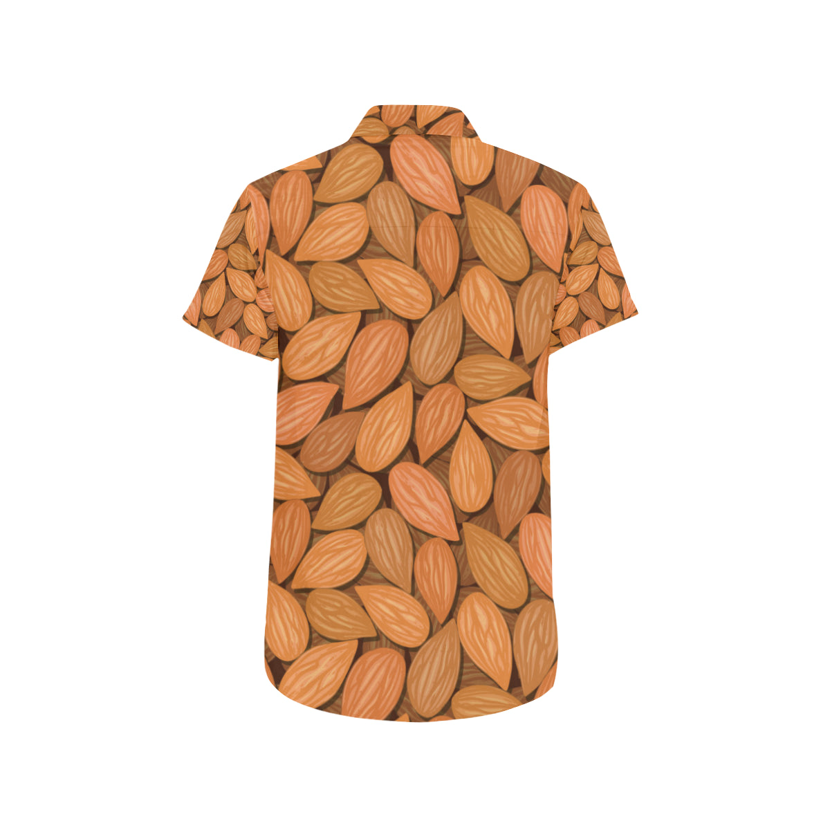 Almond Pattern Print Design 01 Men's Short Sleeve Button Up Shirt