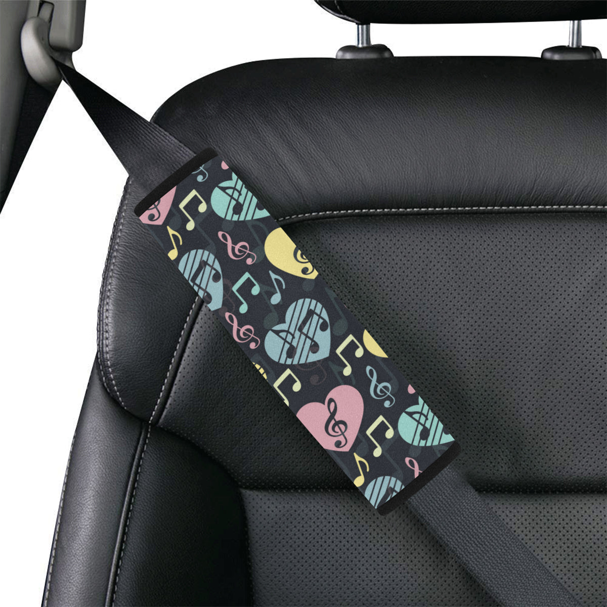 Music note Pattern Print Design A03 Car Seat Belt Cover
