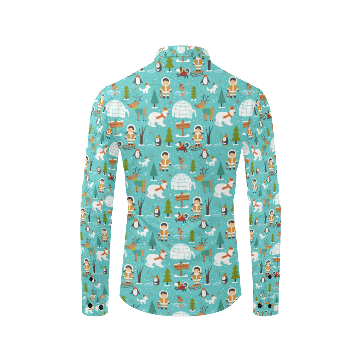 Eskimo Pattern Print Design 01 Men's Long Sleeve Shirt