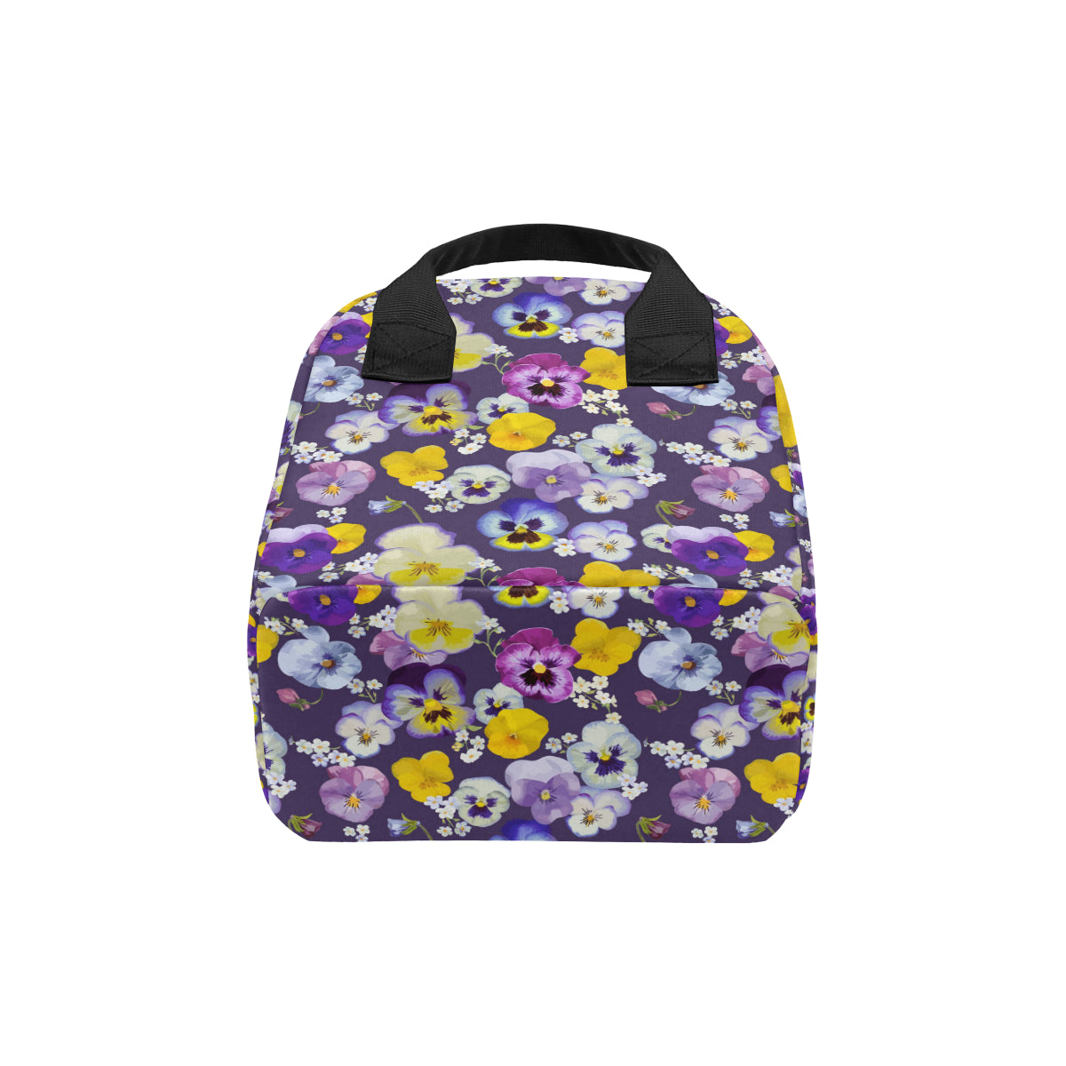 Pansy Pattern Print Design PS02 Insulated Lunch Bag