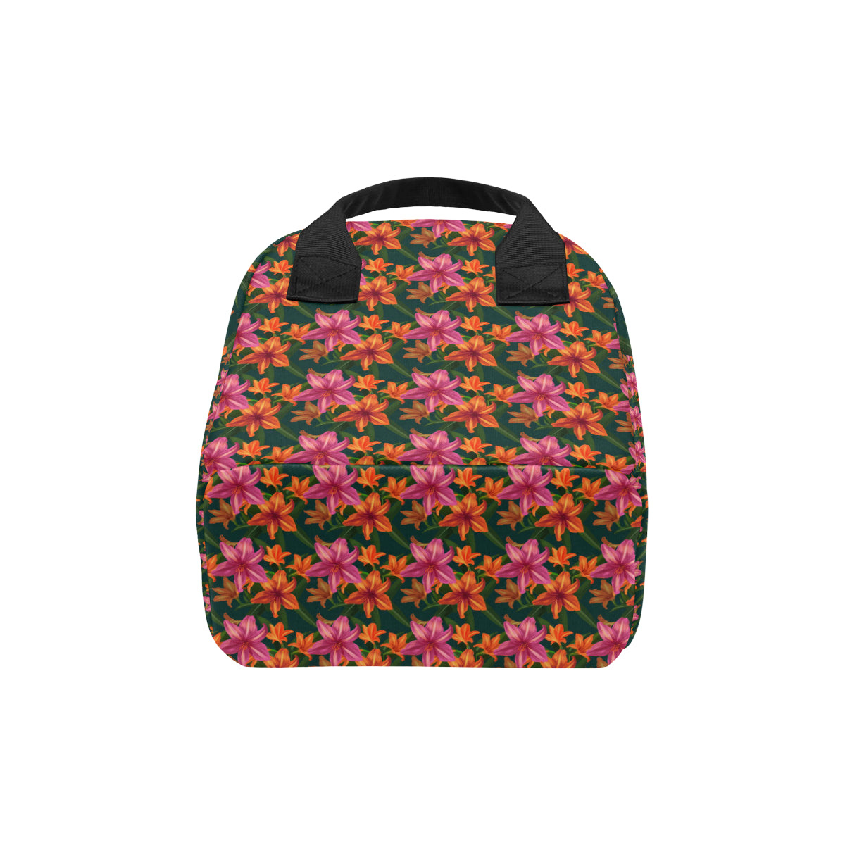 Amaryllis Pattern Print Design AL01 Insulated Lunch Bag