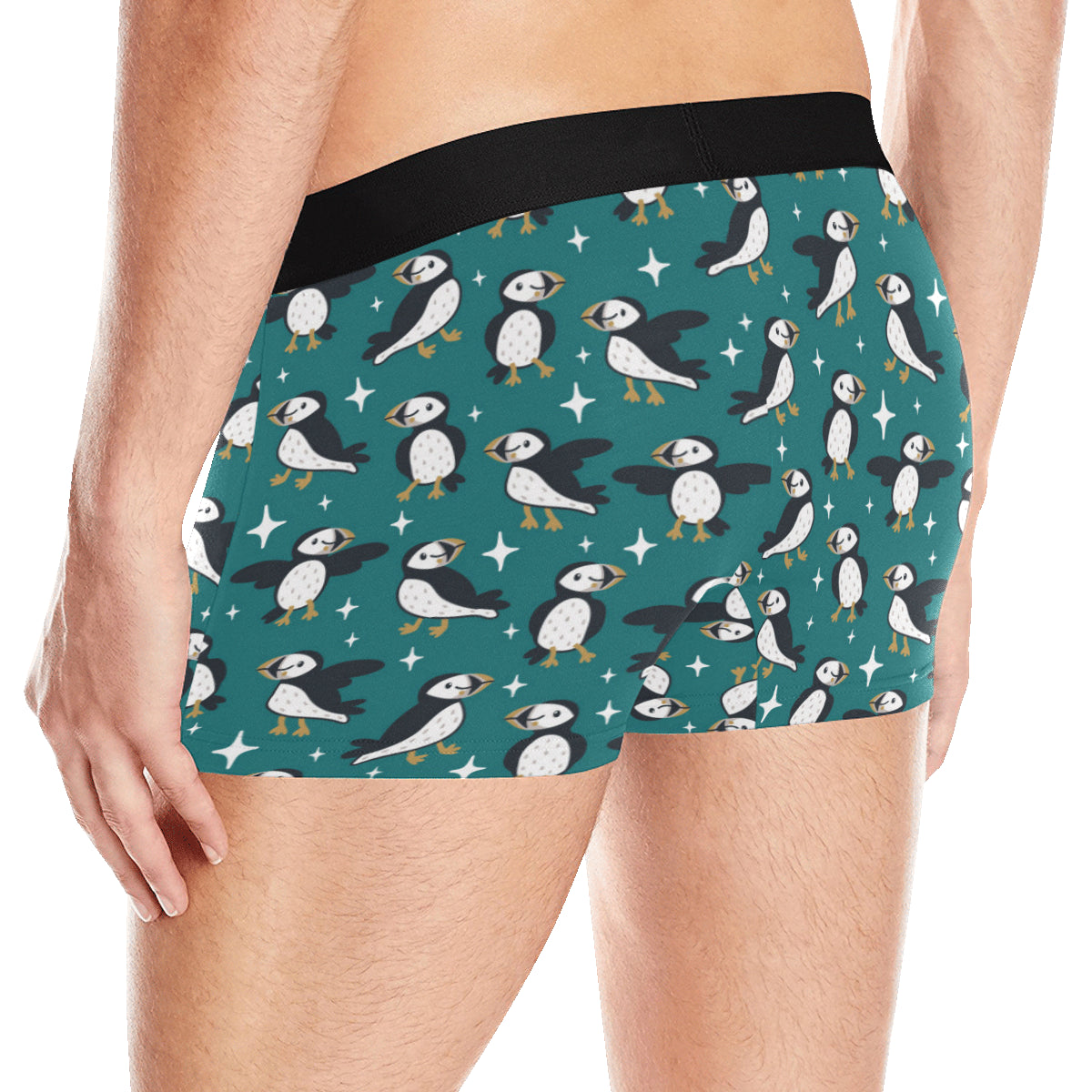 Puffin Pattern Print Design A05 Men's Boxer Briefs