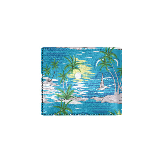 Palm Tree Beach Men's ID Card Wallet