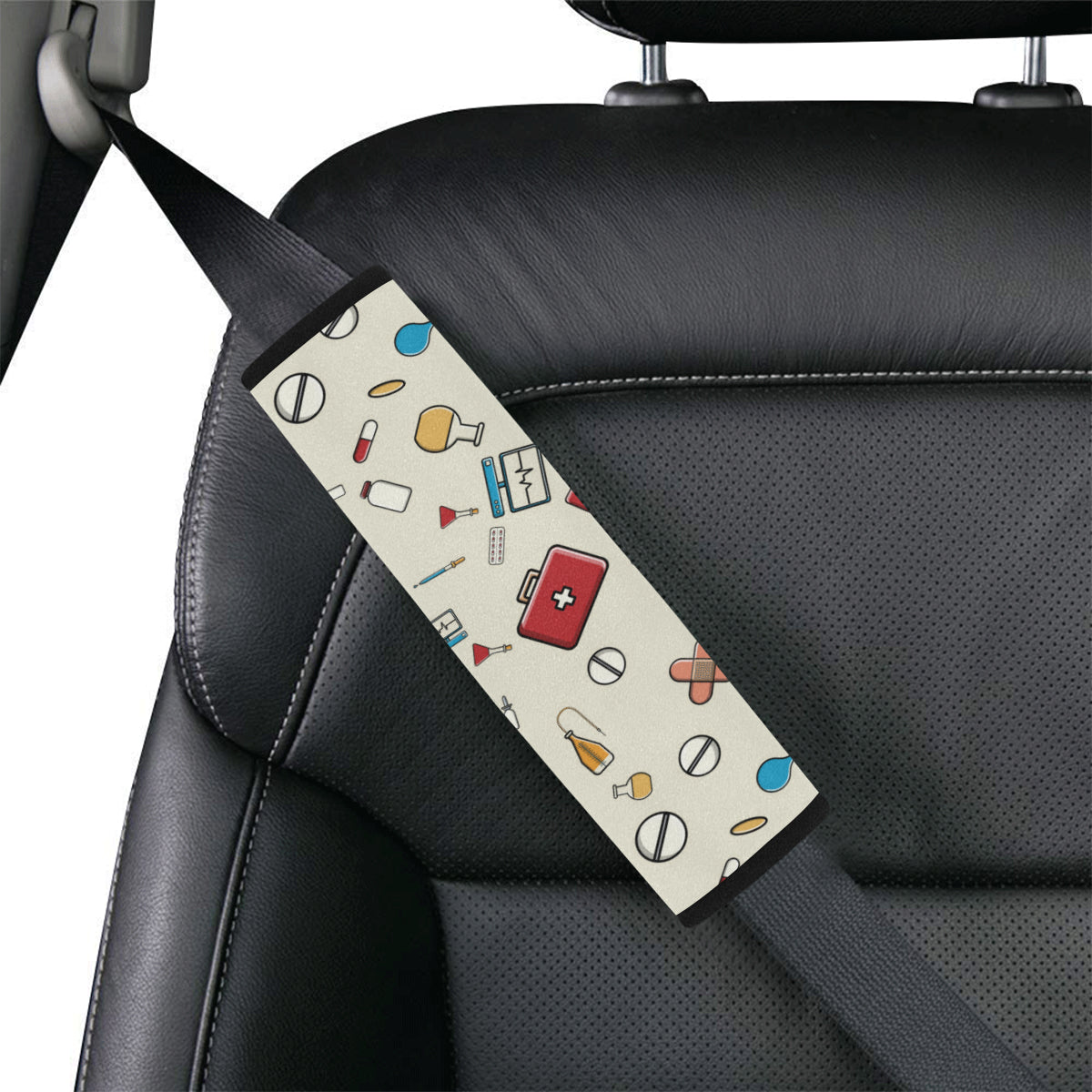 Nurse Pattern Print Design A04 Car Seat Belt Cover