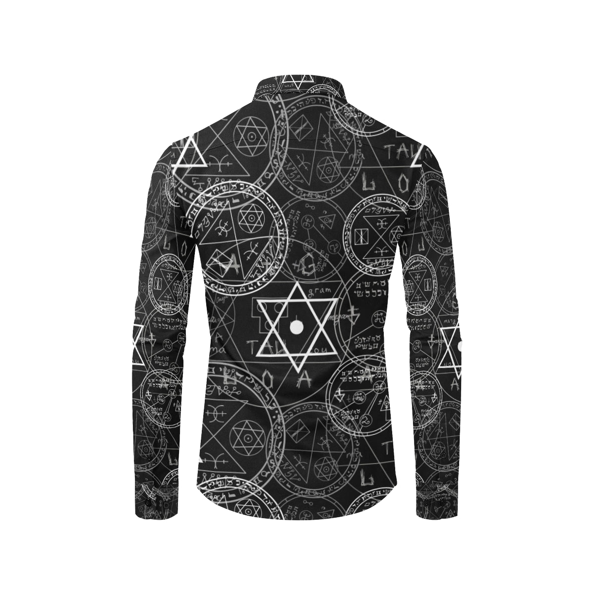 Pentagram Pattern Print Design A01 Men's Long Sleeve Shirt